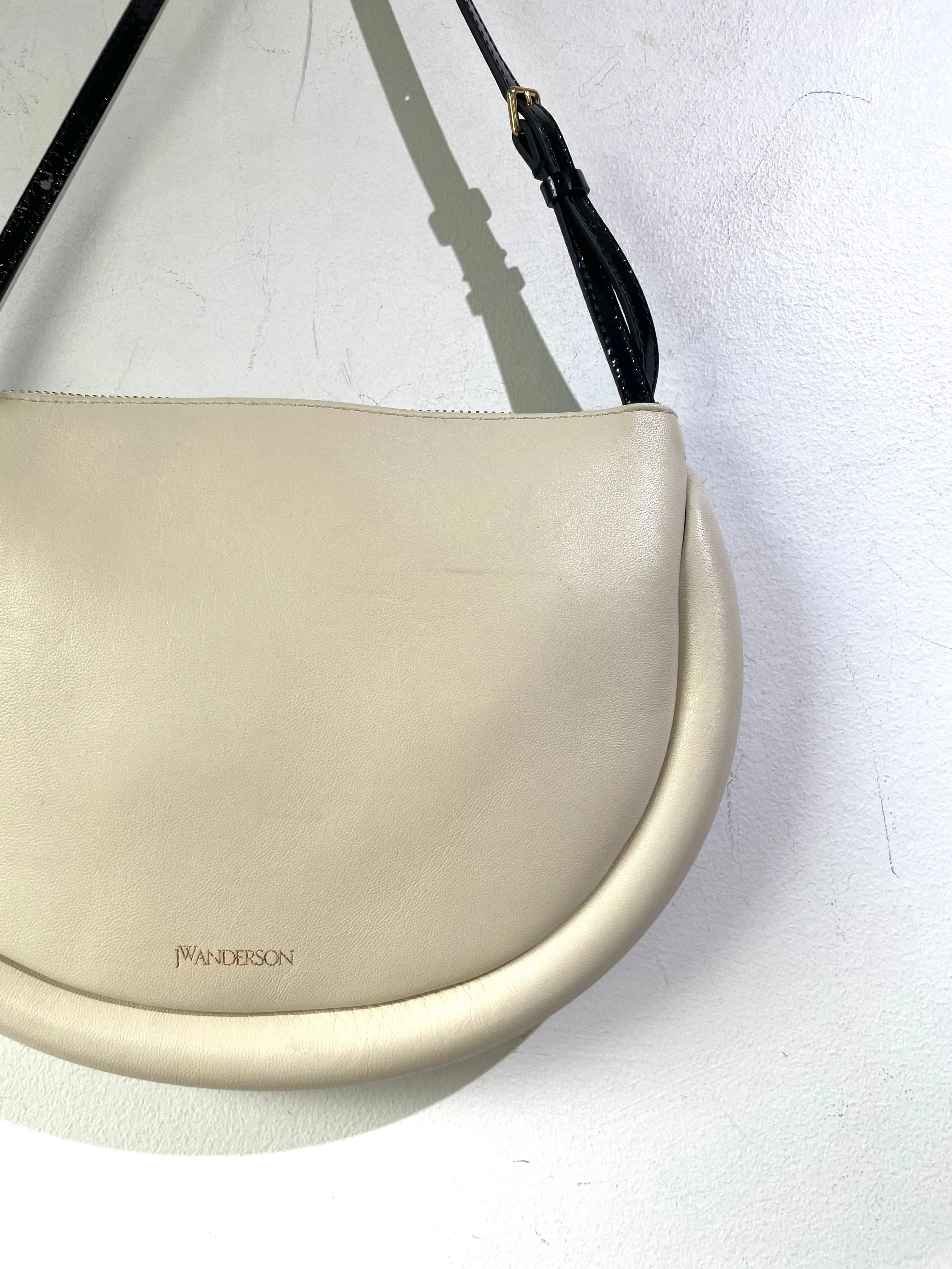 JW Anderson White Bumper Moon Bag