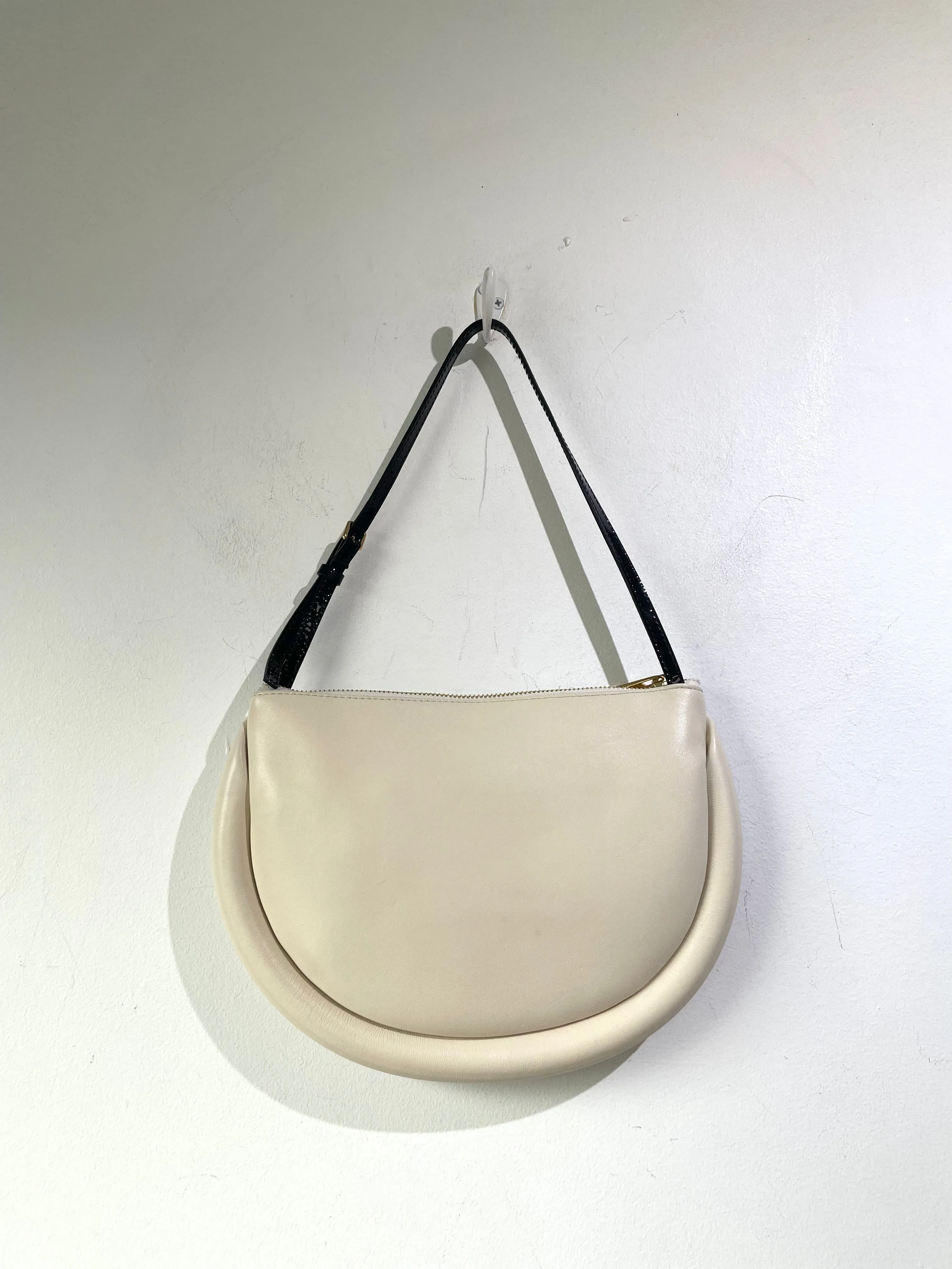 JW Anderson White Bumper Moon Bag