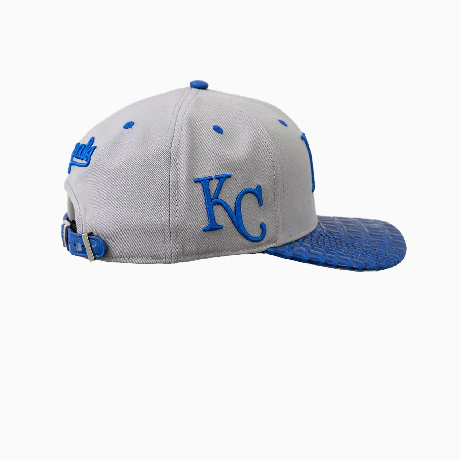 Kansas City Royals MLB Leather Visor Strapback Hat