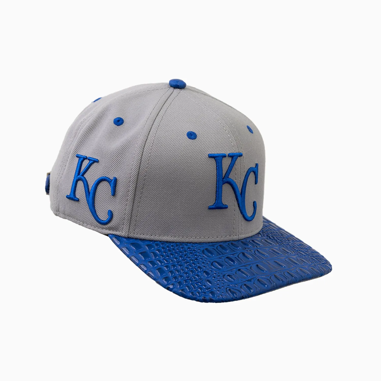 Kansas City Royals MLB Leather Visor Strapback Hat