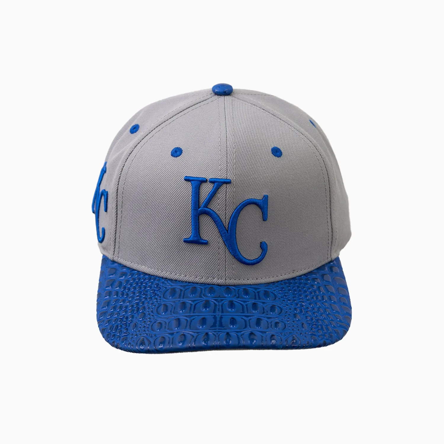 Kansas City Royals MLB Leather Visor Strapback Hat