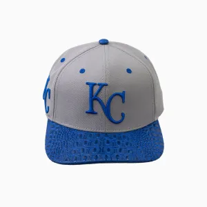 Kansas City Royals MLB Leather Visor Strapback Hat