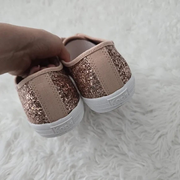 Keds Champion Glitter Celebration Lace Up. Color: Rose Gold Glitter. Size 9 WNe