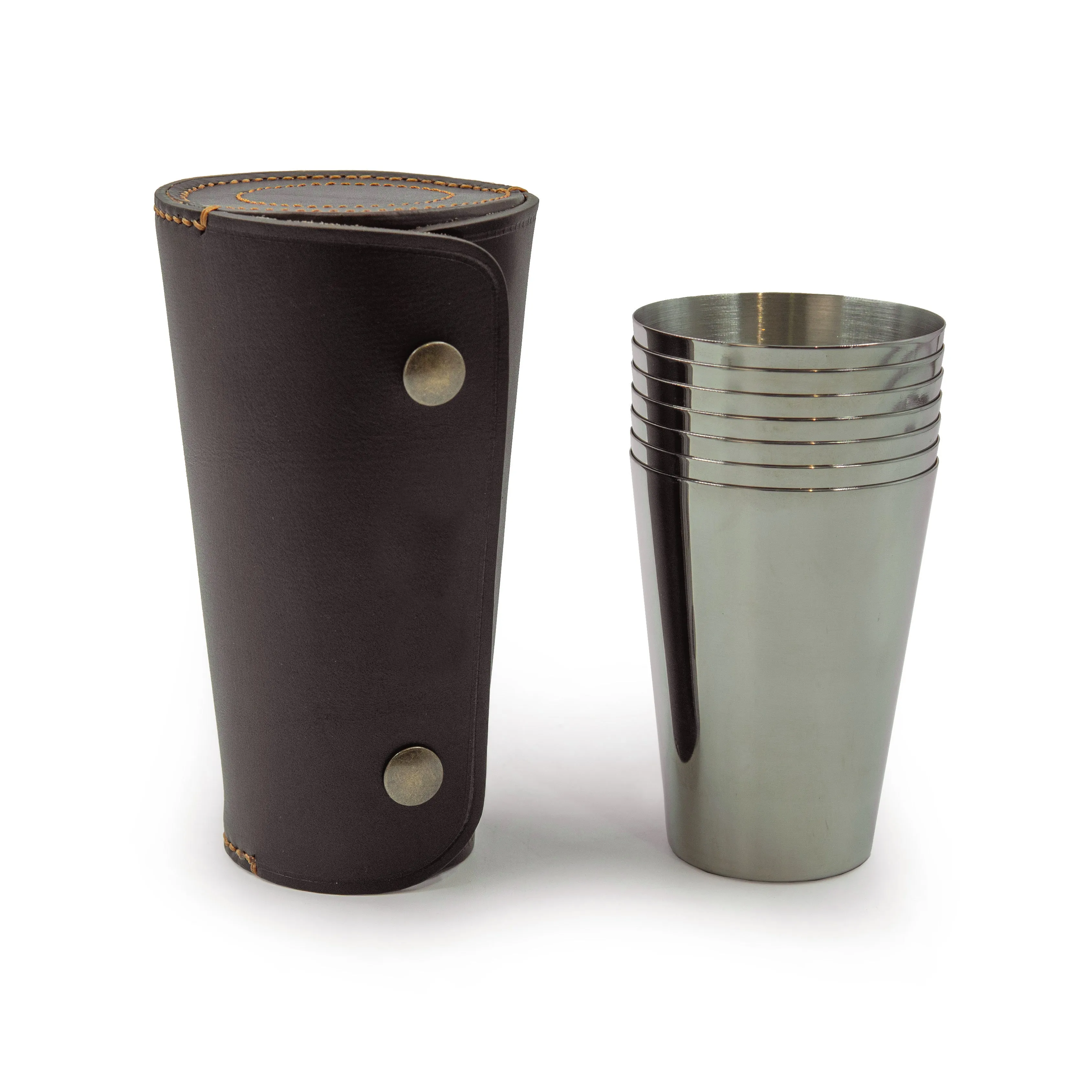Kevin's 8 Piece Tumbler Set with Leather Case