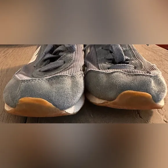 Kids New Balance 515 Retro Blue Gray Suede Sneaker