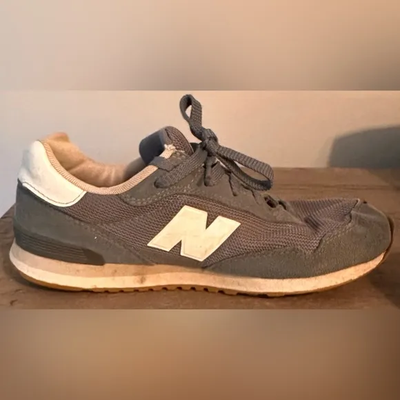 Kids New Balance 515 Retro Blue Gray Suede Sneaker