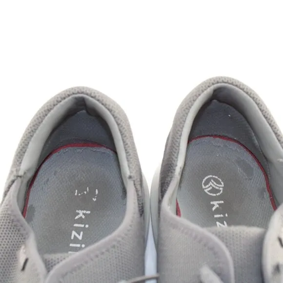 Kizik Mens Madrid Sneaker Size 12 Gray Eco Knit Hands Free Lace Up Casual Shoe