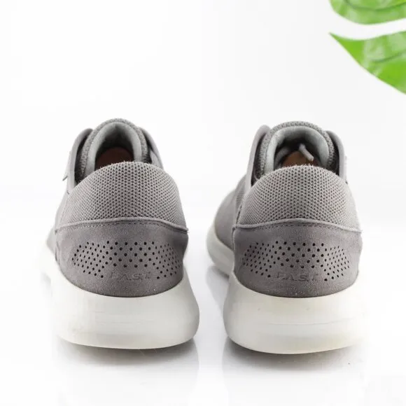Kizik Mens Madrid Sneaker Size 12 Gray Eco Knit Hands Free Lace Up Casual Shoe