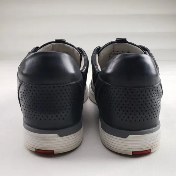 Kizik New York Hands Free Sneaker Mens 9.5 Black Leather Slip On Casual Shoe