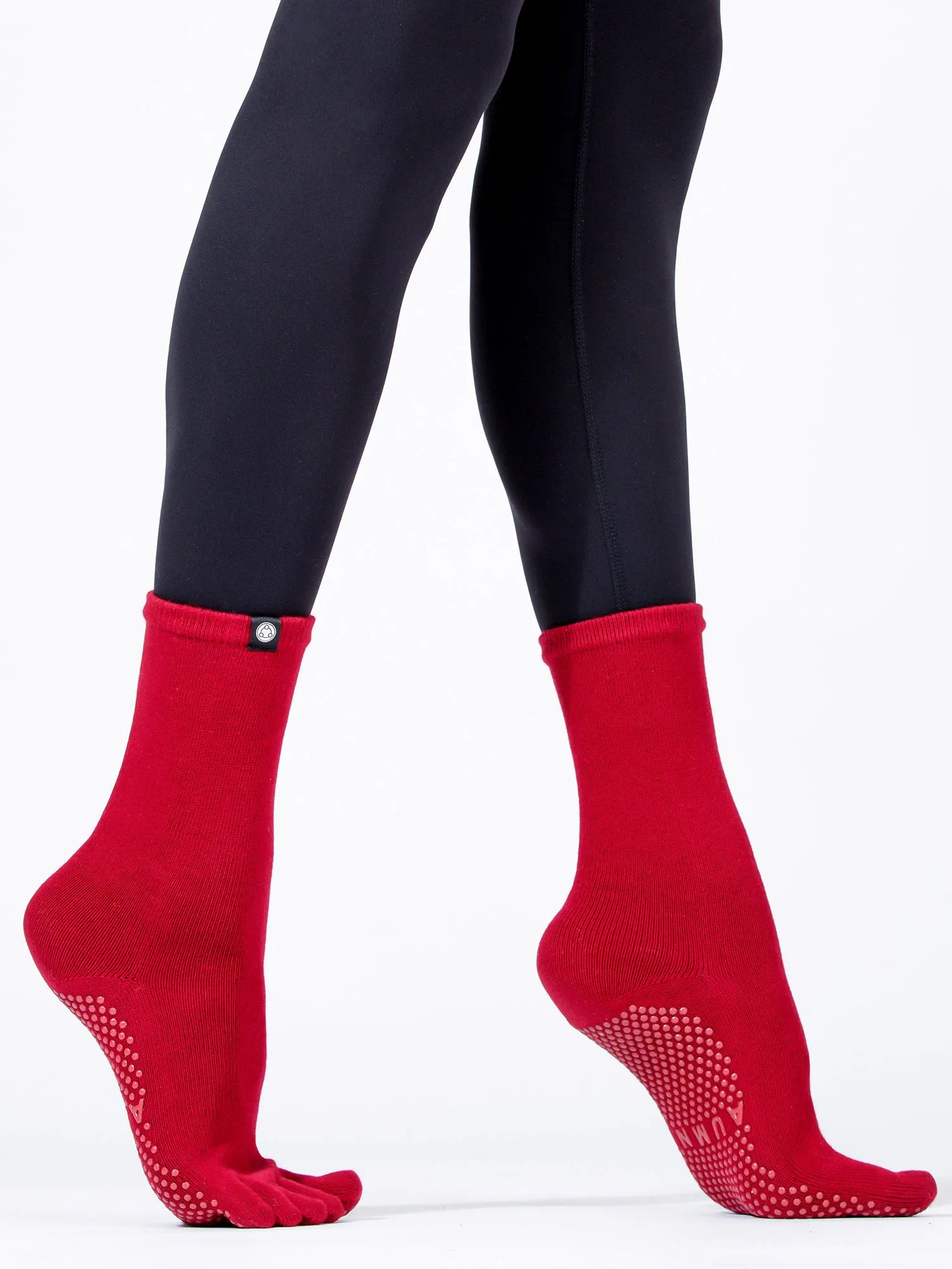 KNEE HIGH FULL TOE YOGA GRIP SOCKS