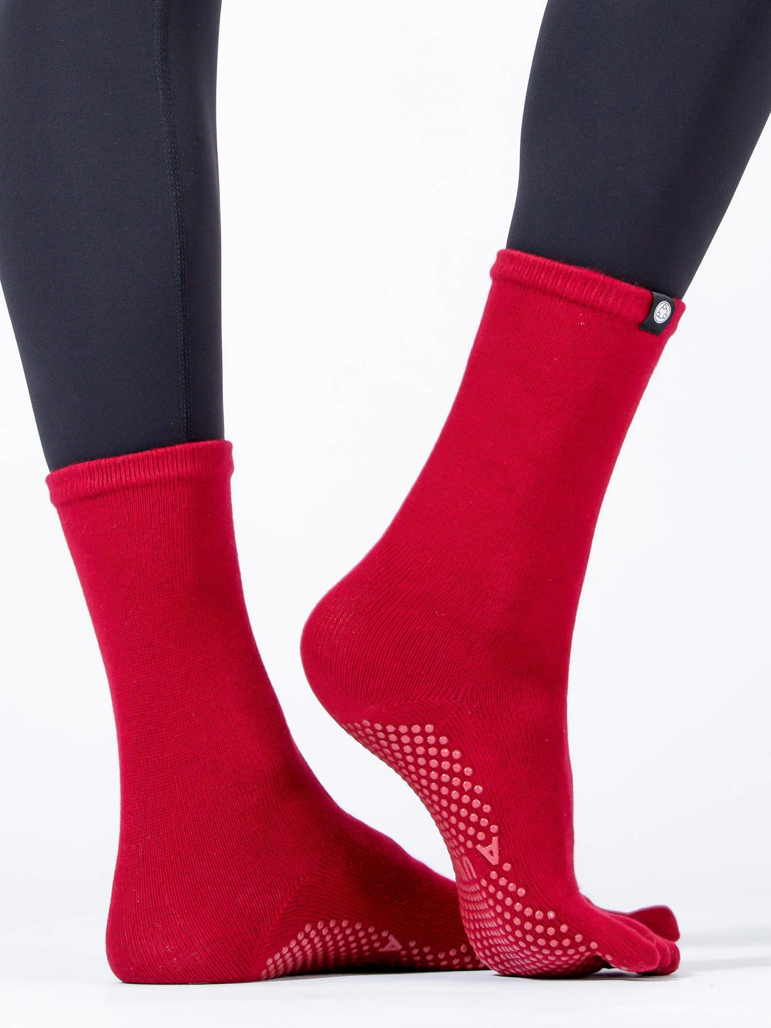 KNEE HIGH FULL TOE YOGA GRIP SOCKS