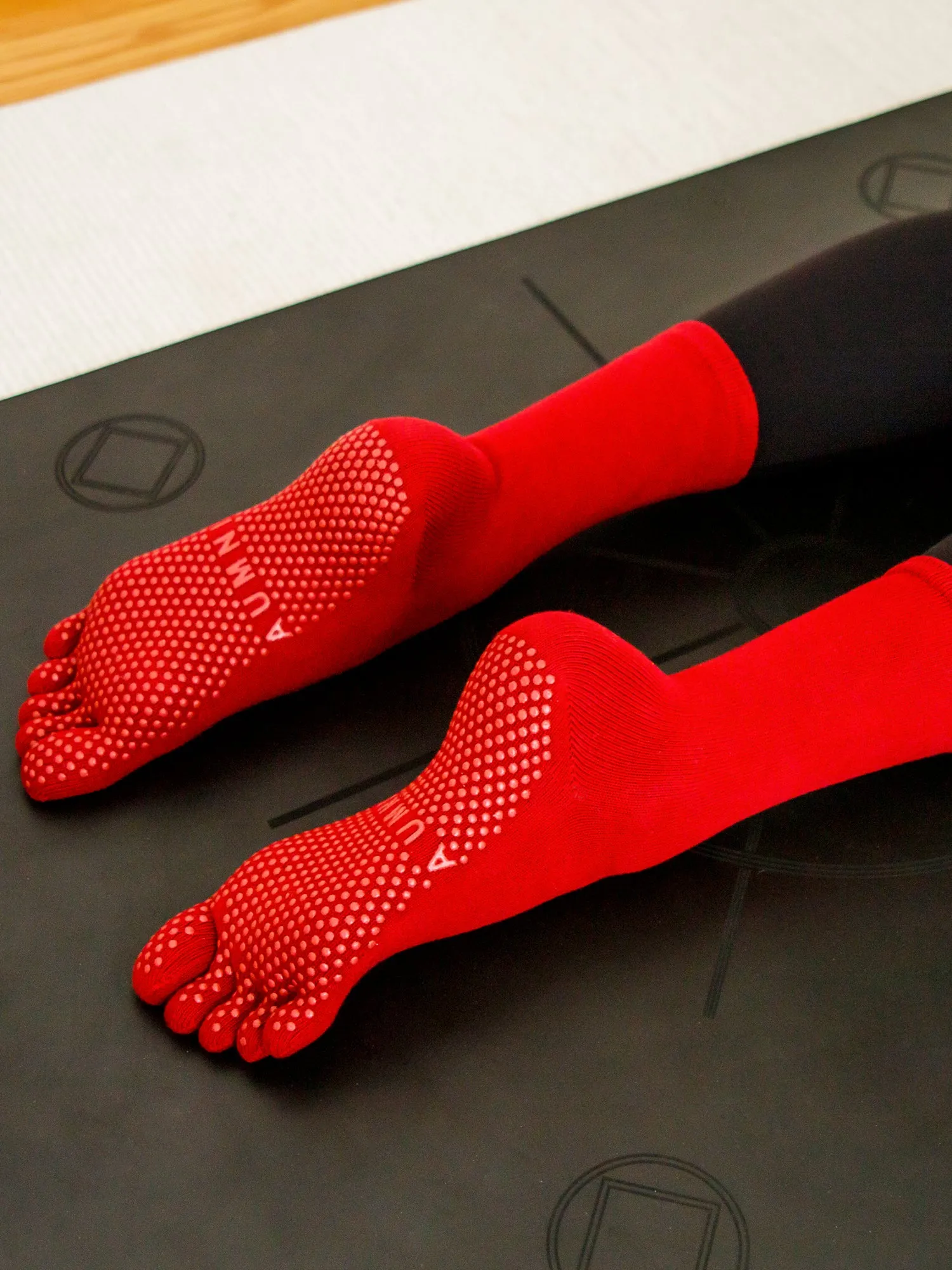 KNEE HIGH FULL TOE YOGA GRIP SOCKS