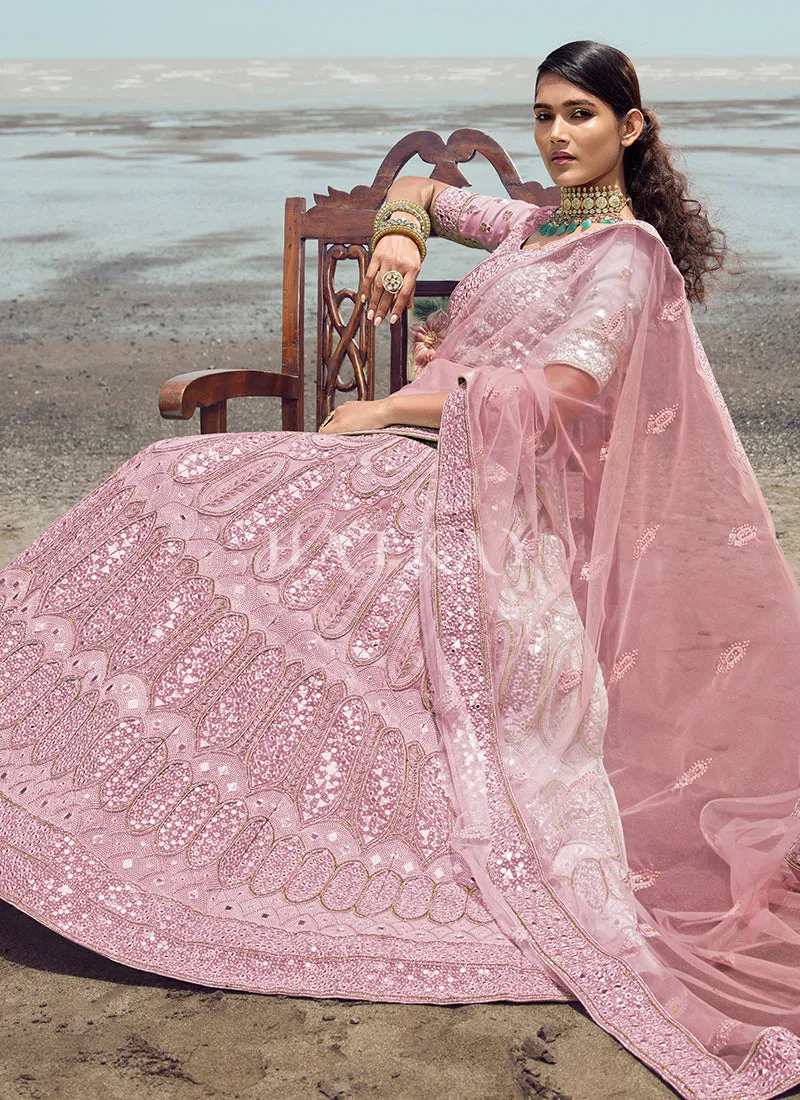 Lavender Zarkan Embroidered Designer Lehenga Choli