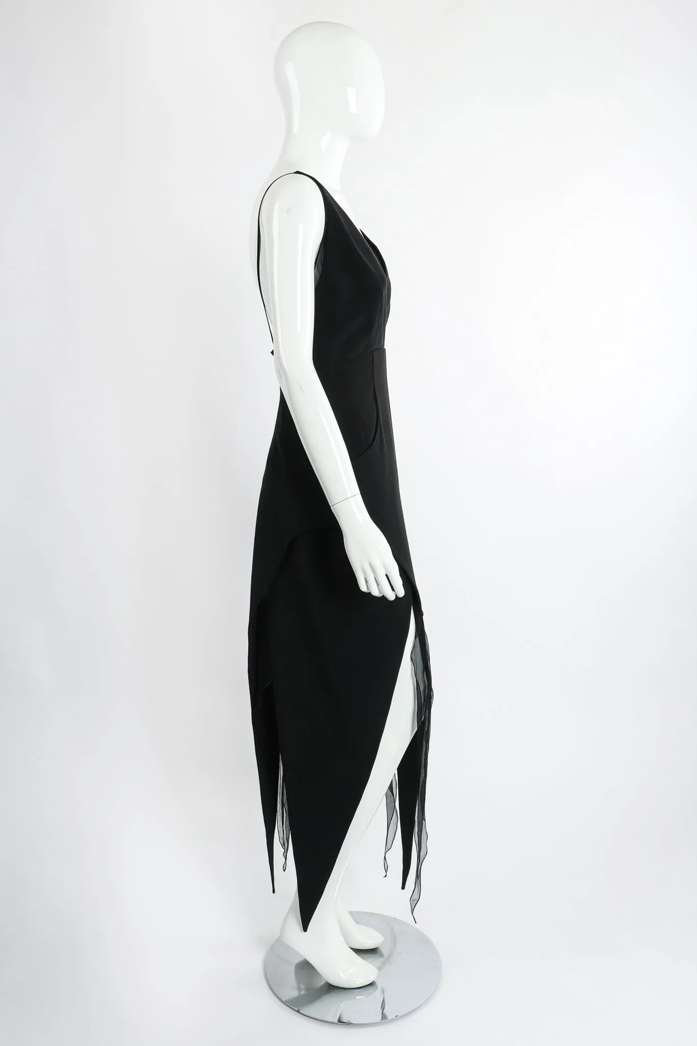 Layered Pointed Hem Dress