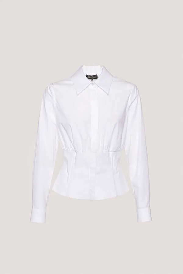 LECCO BUSTIER COTTON BLOUSE