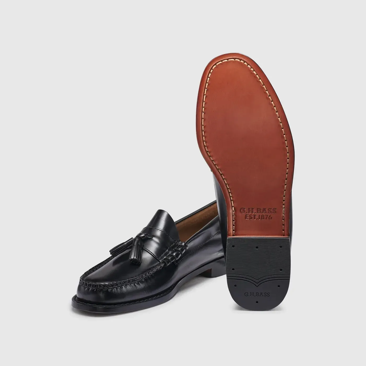 Lennox Leather Tassel Weejuns Loafer in Black