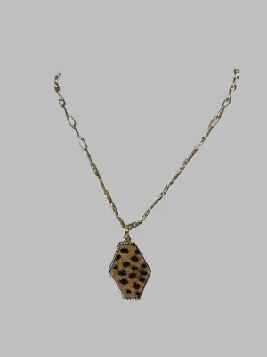 Leopard Leather Necklace