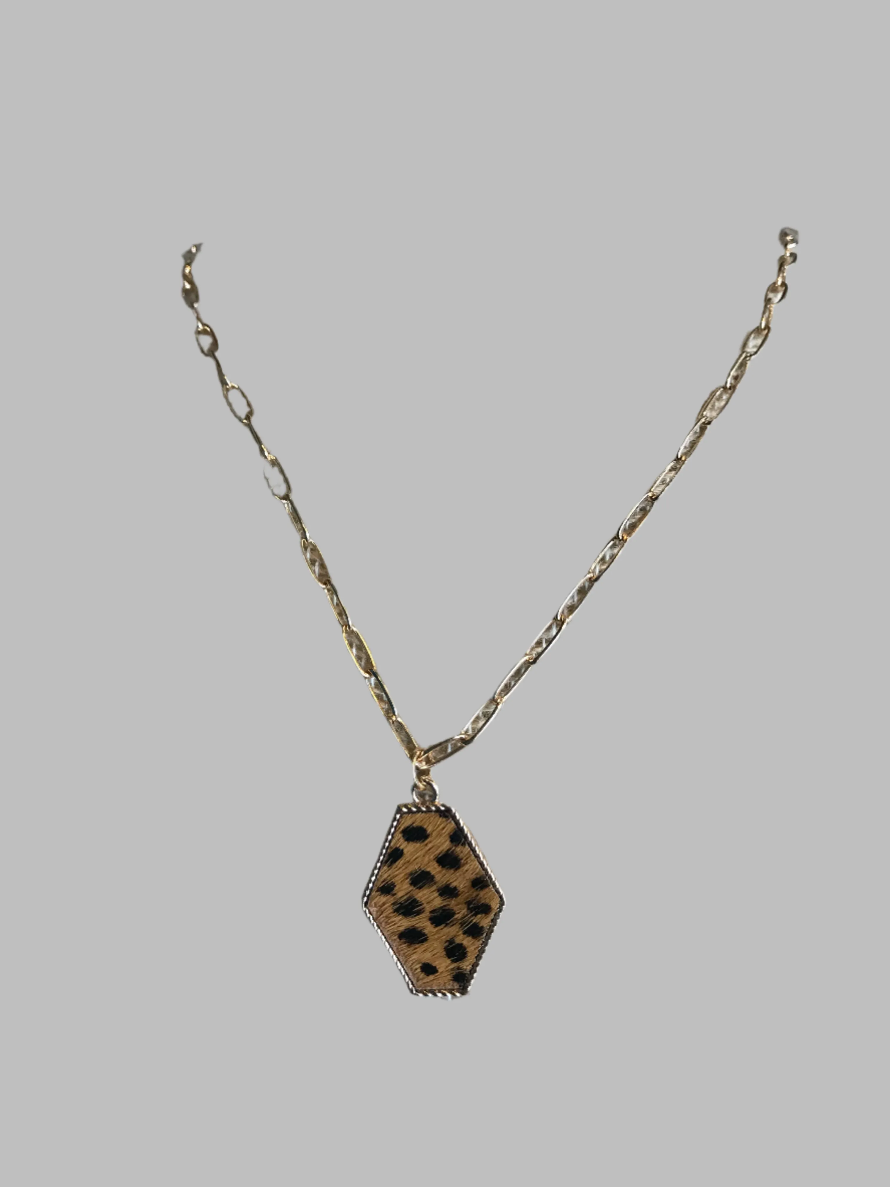 Leopard Leather Necklace
