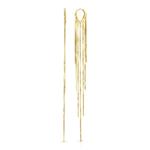 LONG FRINGE POINTED HUGGIES, GOLD