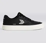 LUAN PRO Black Premium Leather Ivory Logo Sneaker Men