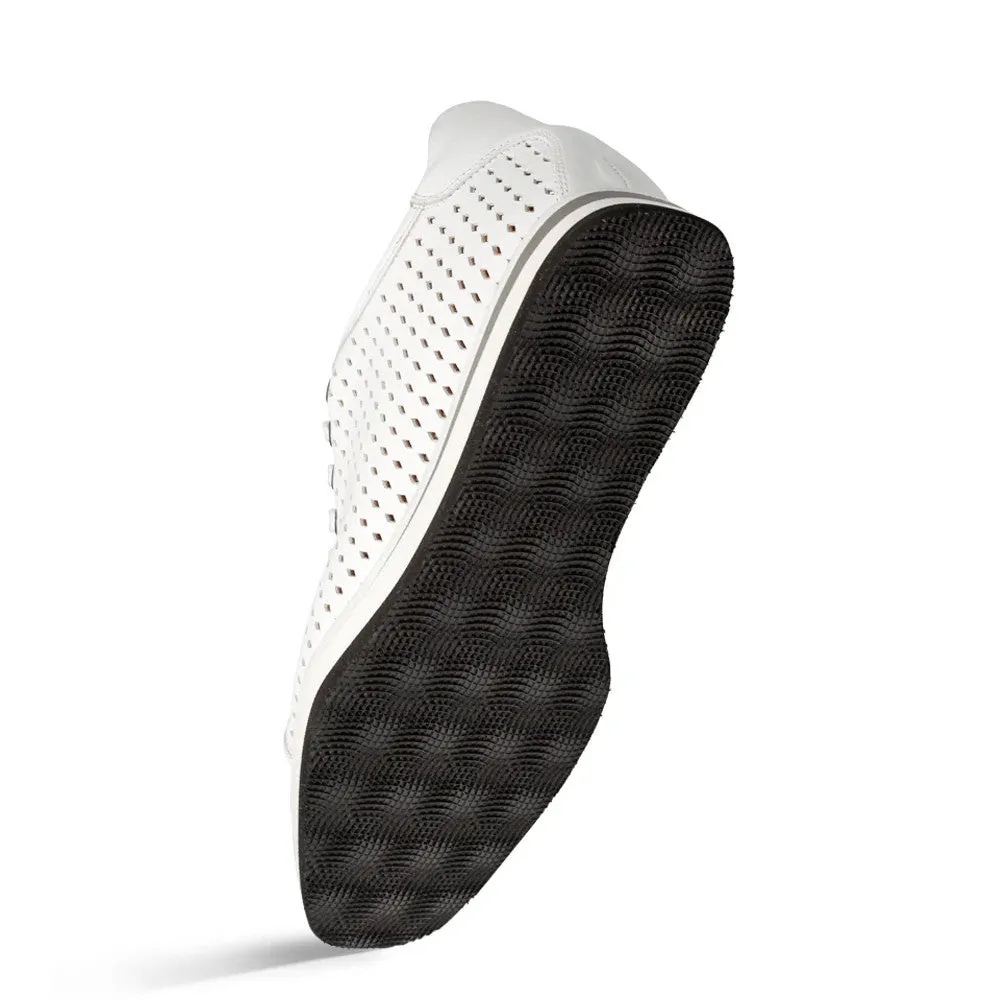 Luce Sneaker Leather White By Mezlan Made In Spain Brand