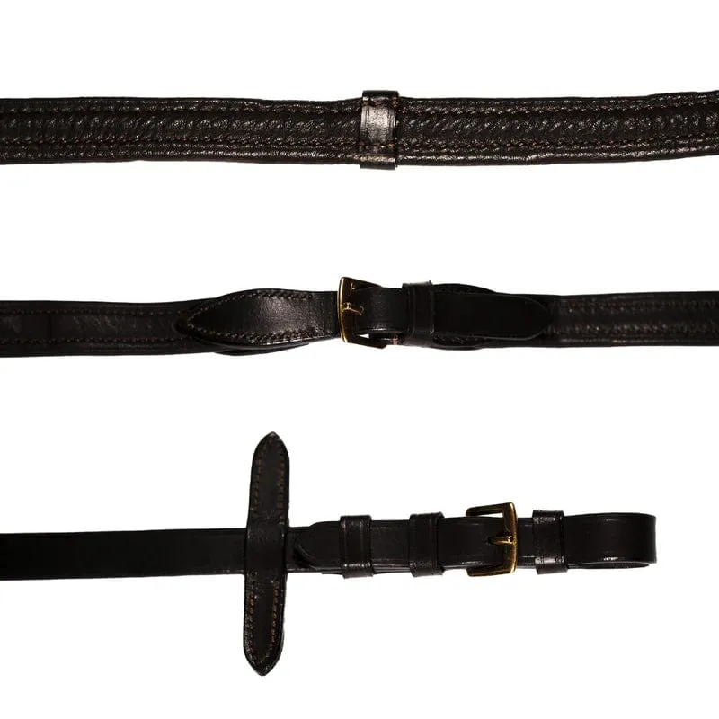 Lumiere Padded Leather Reins with Brass Fittings (L7102)