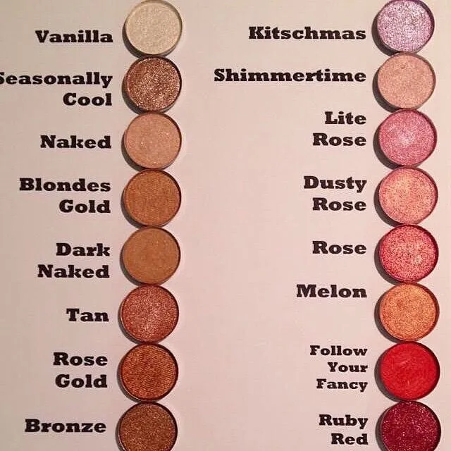 MAC Pressed Pigments QUAD Eyeshadow Kitschmas Pink Pearl Fuchsia Madly Personal