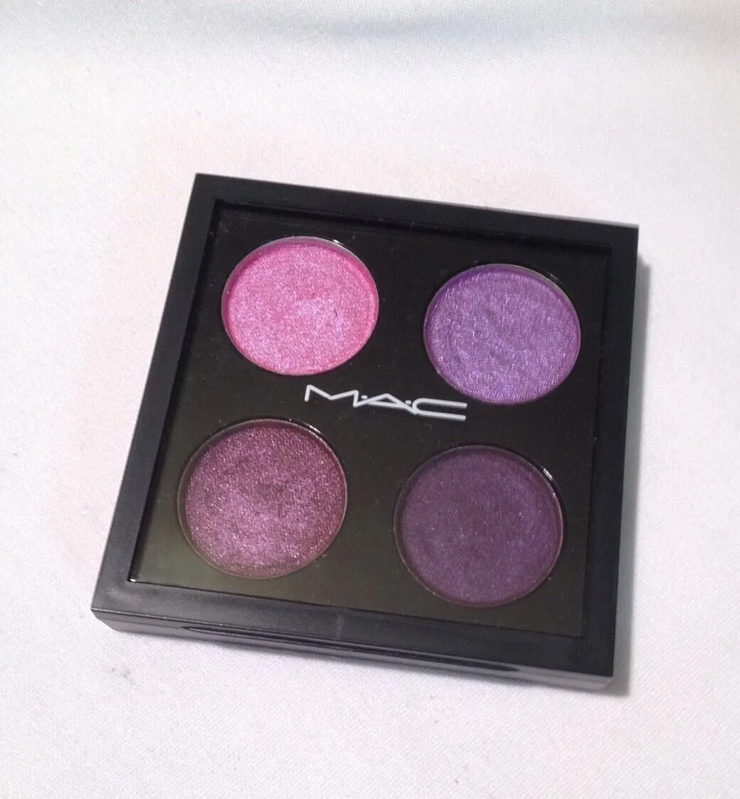 MAC Pressed Pigments QUAD Eyeshadow Kitschmas Pink Pearl Fuchsia Madly Personal