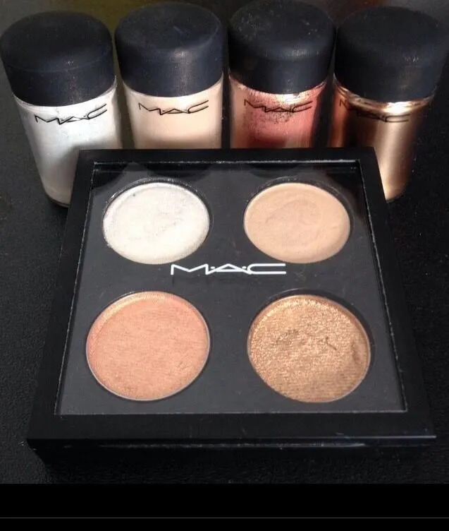 MAC Pressed Pigments QUAD Eyeshadow Kitschmas Pink Pearl Fuchsia Madly Personal