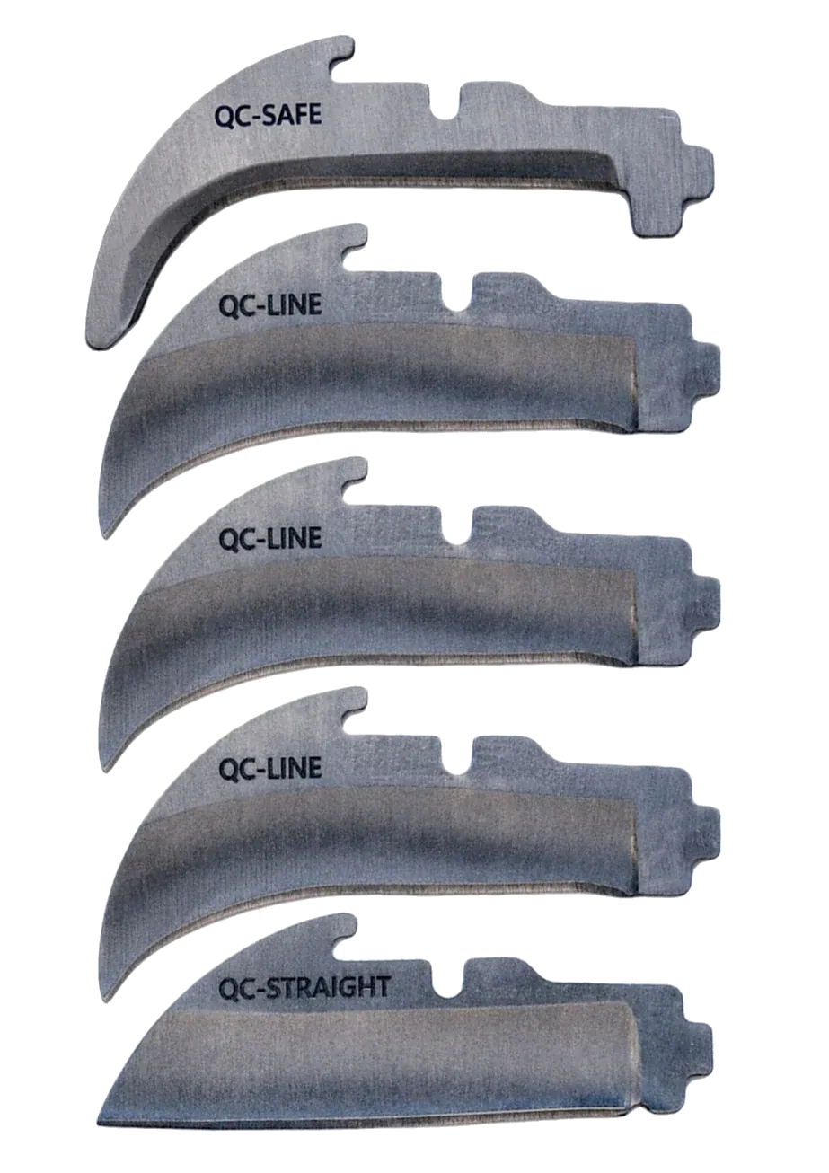 MADI - Lockback Quick-Change Assorted 5pc Blade Pack - Lineman Pointed (3), Straight (1), & Safety (1)