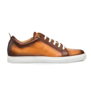 Mens Mezlan Artemis Classic Calfskin Tennis Shoe Sneaker in Honey