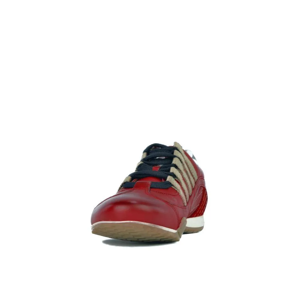 Men's Racing Sneaker in Corsa Rosso (Red and Sand)