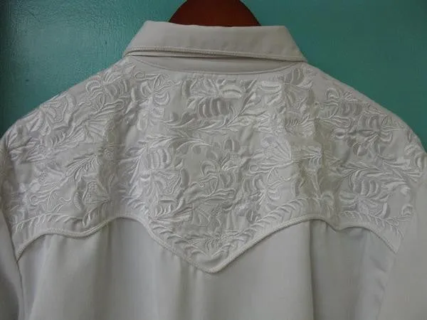 Men's Vintage Western Shirt Collection: Scully Gunfighter White