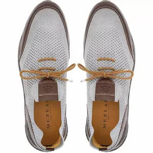 Mezlan Piedra Brown/Grey Tri-Tone Knitted Sneaker