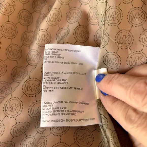 Michael Kors Orange Double Breasted Peacoat Trench Coat‎ Size Small