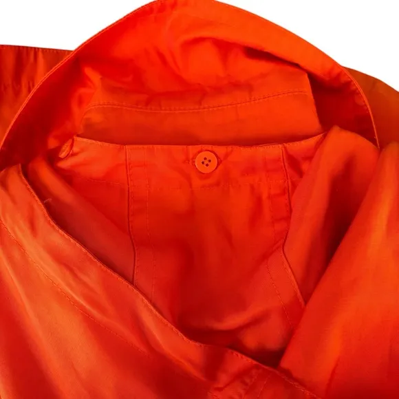 Michael Kors Orange Double Breasted Peacoat Trench Coat‎ Size Small