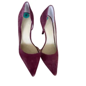 Michael Kors Womens Purple Suede Solid Pointed Toe Stiletto Heel D'Orsay Size 8