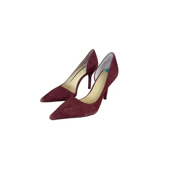 Michael Kors Womens Purple Suede Solid Pointed Toe Stiletto Heel D'Orsay Size 8