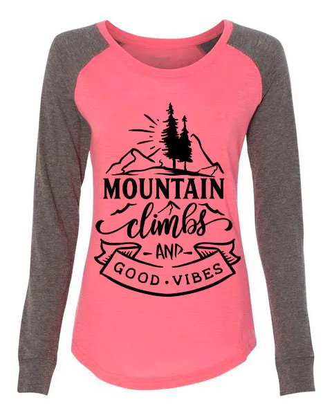 Mountain climbs and good vibes patch shirt