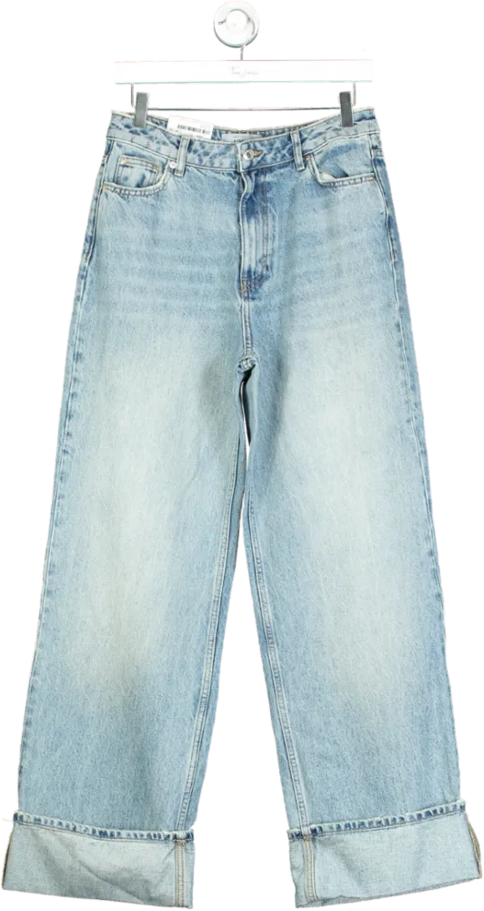 New Look Light Blue Adalae Wide Leg Denim Jeans UK 10