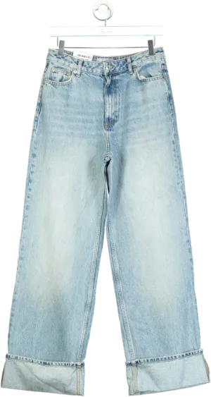 New Look Light Blue Adalae Wide Leg Denim Jeans UK 10