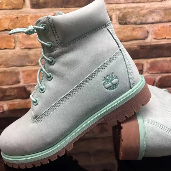 New Timberland Premium 50th Anniversary Teal Size 5.5 Kids 6” Boots