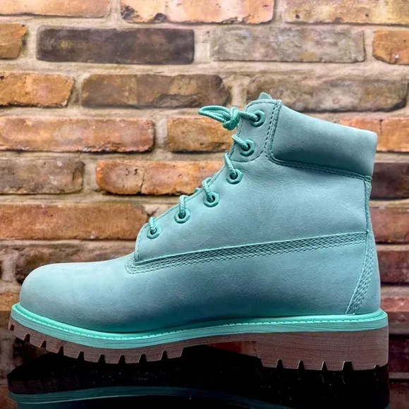New Timberland Premium 50th Anniversary Teal Size 5.5 Kids 6” Boots