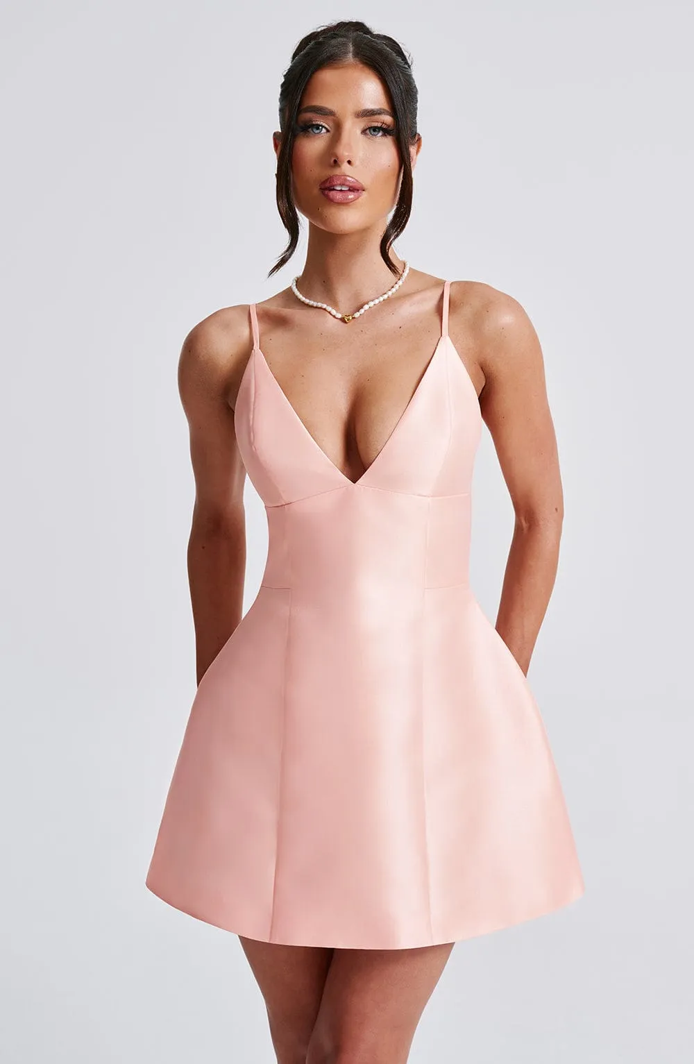 Nicole Mini Dress - Peach
