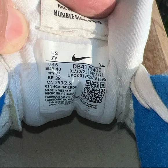 Nike Air Max 90 SE 2 GS Size 7Y Signal Blue Royal DB4179-400