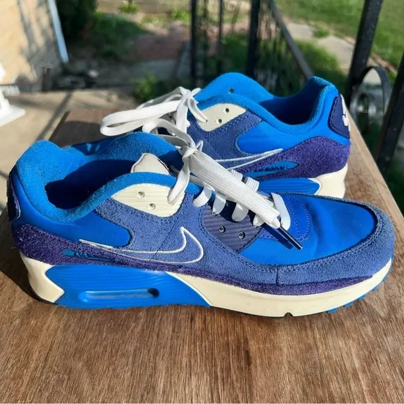 Nike Air Max 90 SE 2 GS Size 7Y Signal Blue Royal DB4179-400