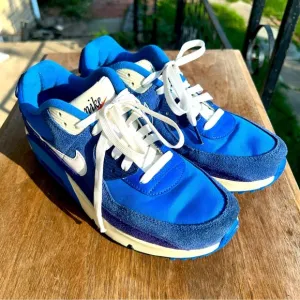 Nike Air Max 90 SE 2 GS Size 7Y Signal Blue Royal DB4179-400