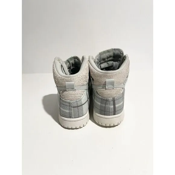 Nike Big Kid's Dunk High GS Tartan DV1724-100 Plaid White/Light Green Size 5.5 Y
