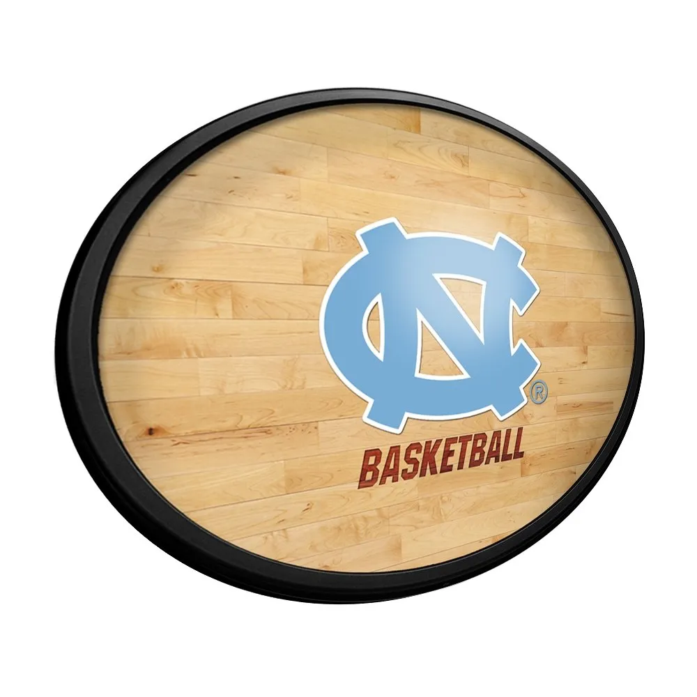 North Carolina Tar Heels: Hardwood - Oval Slimline Lighted Wall Sign