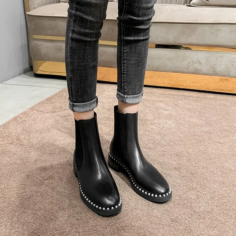 Office Lady Vintage Casual  Elegant Concise Outdoor Boots